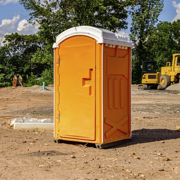 how often are the portable restrooms cleaned and serviced during a rental period in Sapphire NC